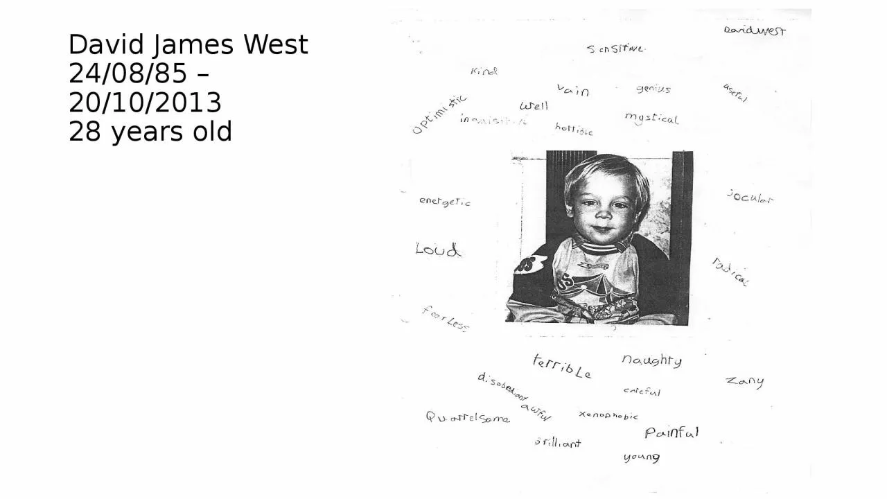 David James West 24/08/85 – 20/10/2013