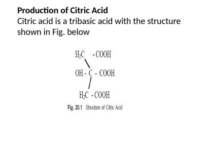Production of Citric Acid