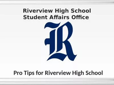 Riverview High School Student Affairs Office