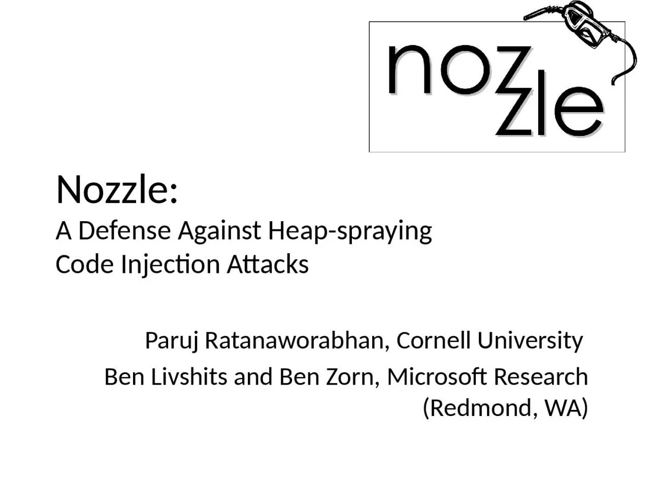 PPT-Nozzle: A Defense Against Heap-spraying