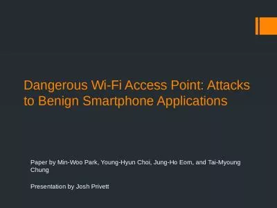 Dangerous Wi-Fi Access Point: Attacks to Benign Smartphone Applications