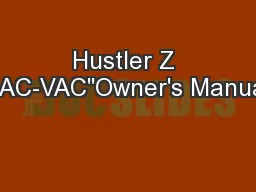 Hustler Z BAC-VAC