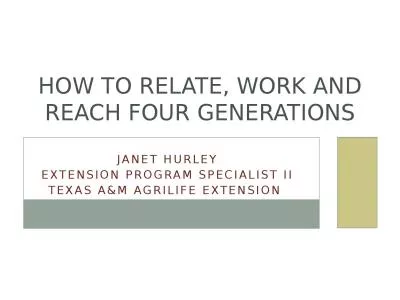 Janet Hurley Extension Program Specialist II