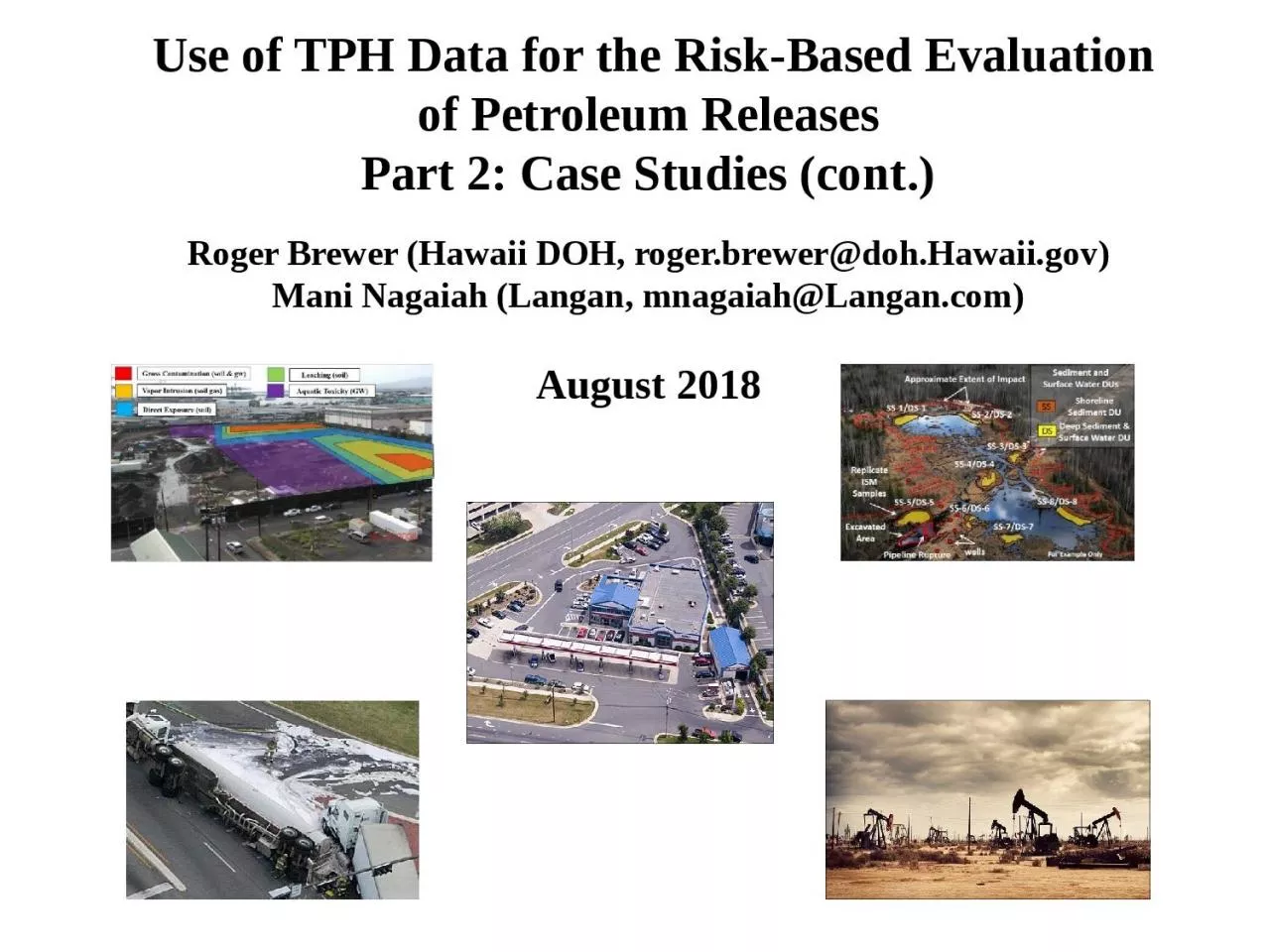 PPT-Use of TPH Data for the Risk-Based Evaluation