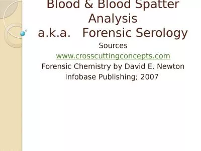 Blood & Blood Spatter Analysis