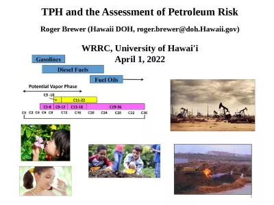 TPH and the Assessment of Petroleum Risk