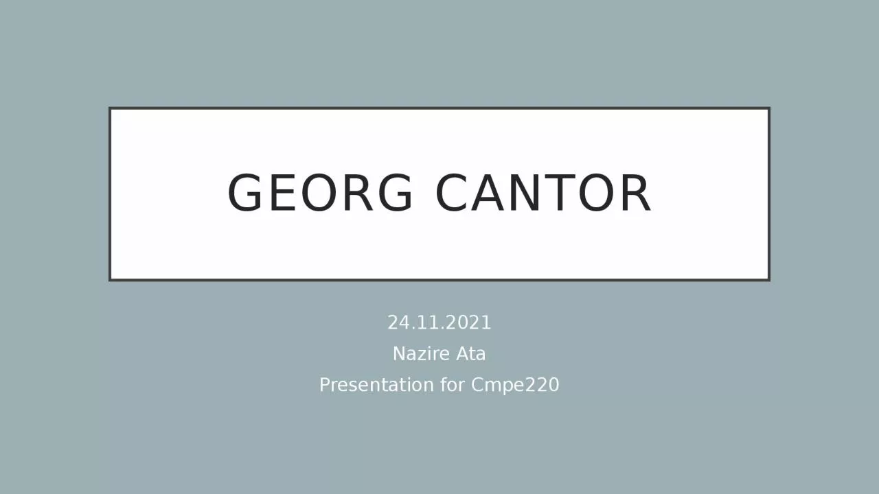 PPT-Georg Cantor 24.11.2021