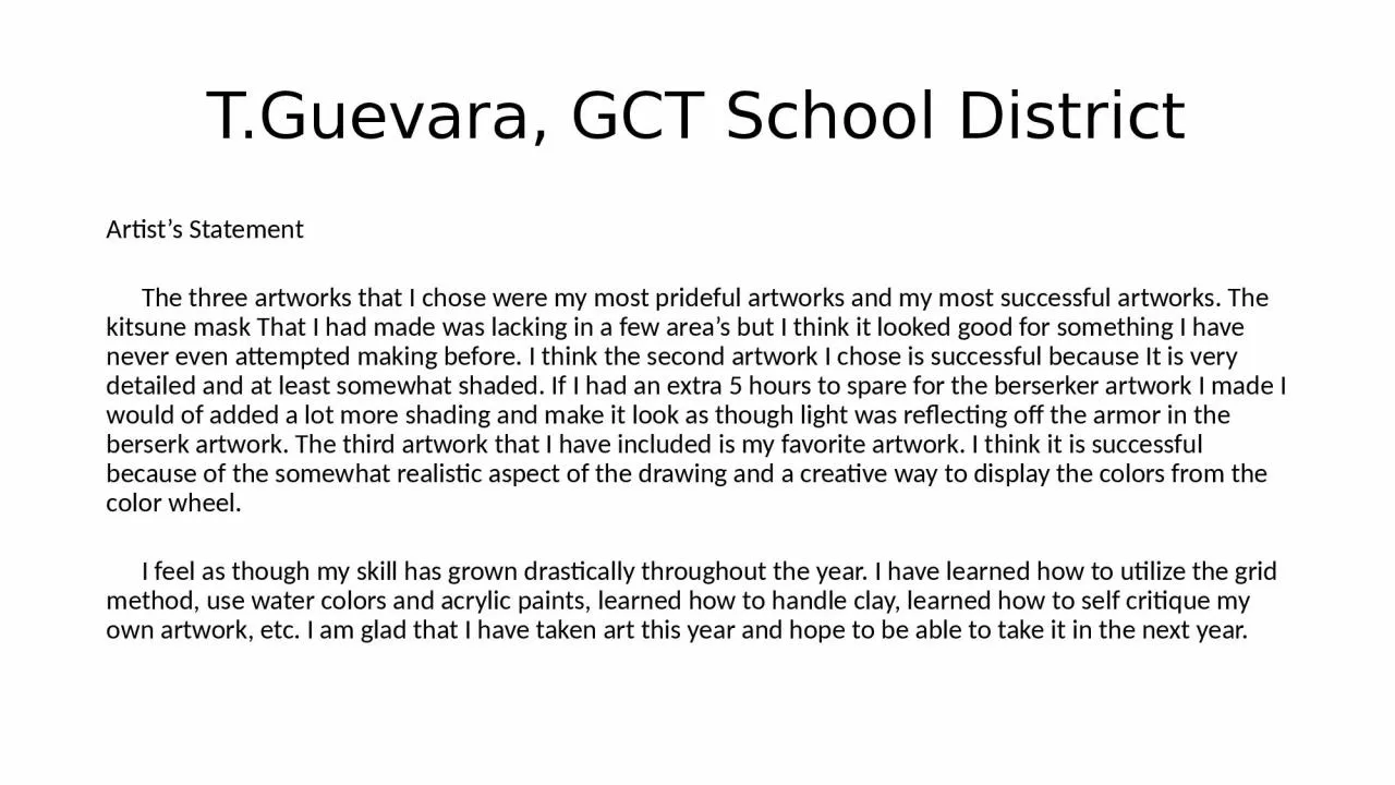 PPT-T.Guevara , GCT School District