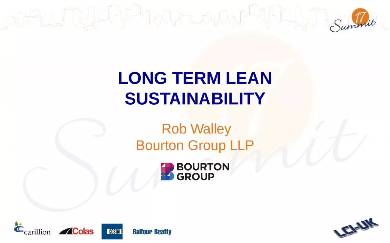 PPT-LONG TERM LEAN SUSTAINABILITY