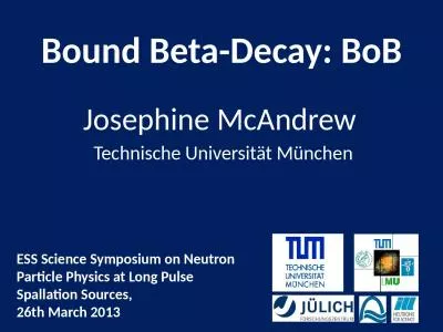 Bound Beta-Decay: BoB Josephine McAndrew