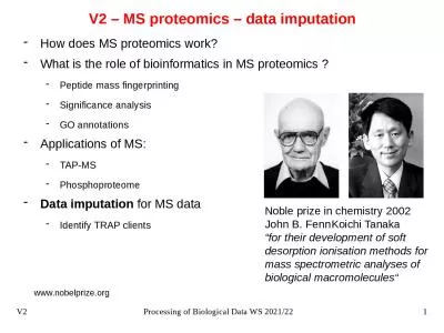 V2 – MS proteomics – data imputation