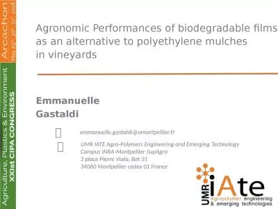 Agronomic  Performances