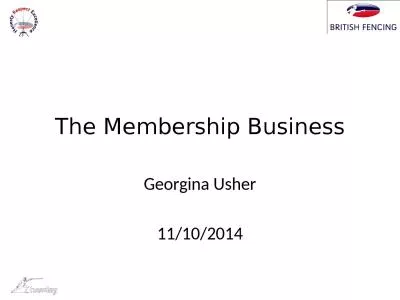 The Membership Business Georgina Usher