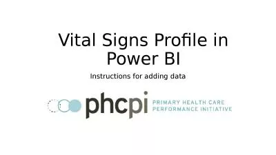 Vital Signs Profile in Power BI