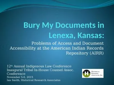 Bury My Documents in Lenexa, Kansas: