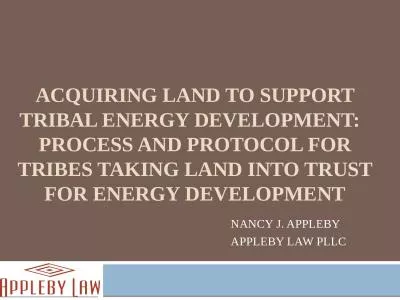 Acquiring land to support tribal energy development: