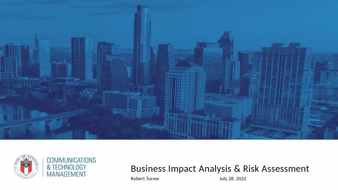 Business Impact Analysis & Risk Assessment