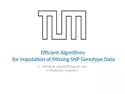 Efficient Algorithms  for Imputation of Missing SNP Genotype Data