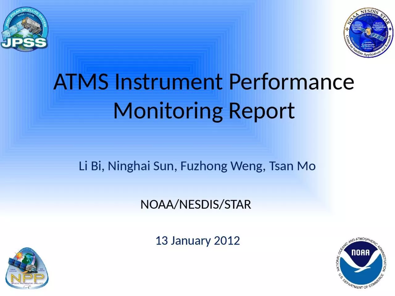 PPT-ATMS Instrument Performance Monitoring Report