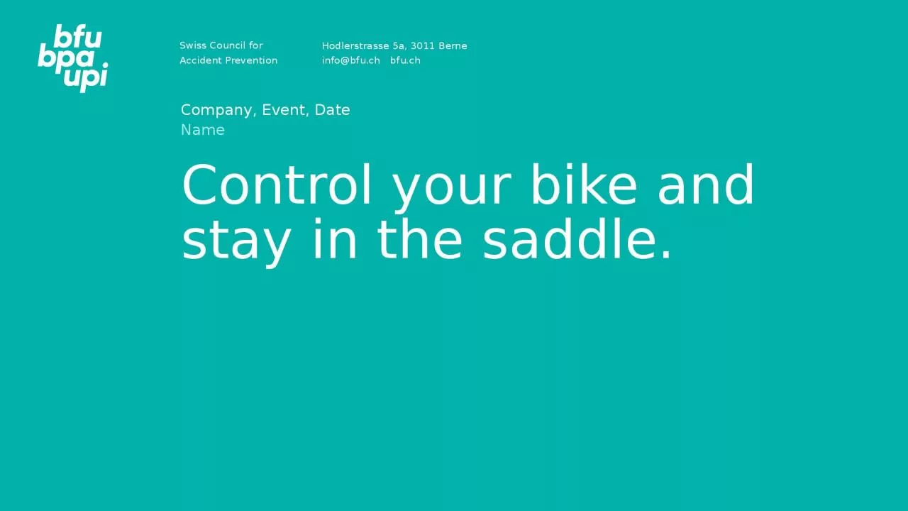 PPT-Control your bike and stay