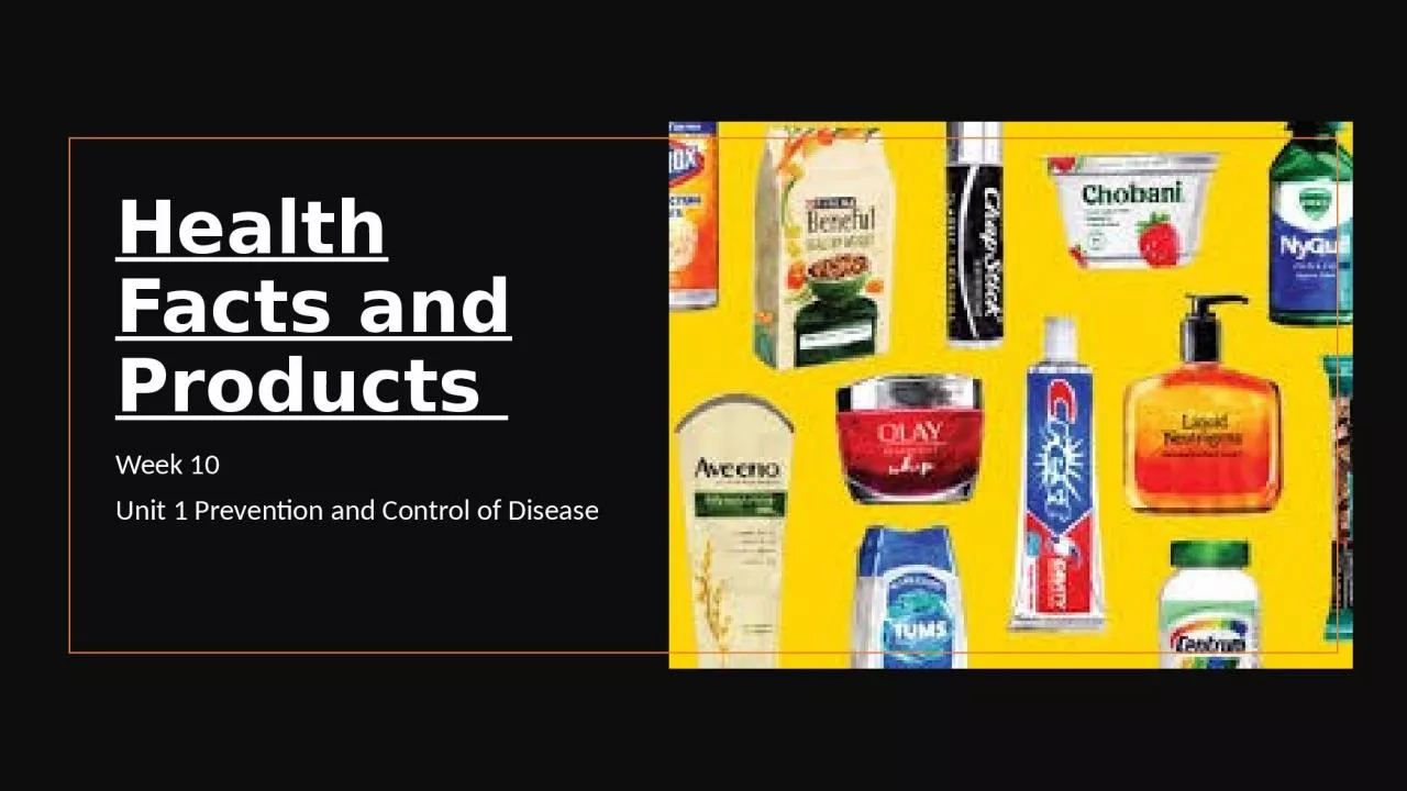 PPT-Health Facts and Products