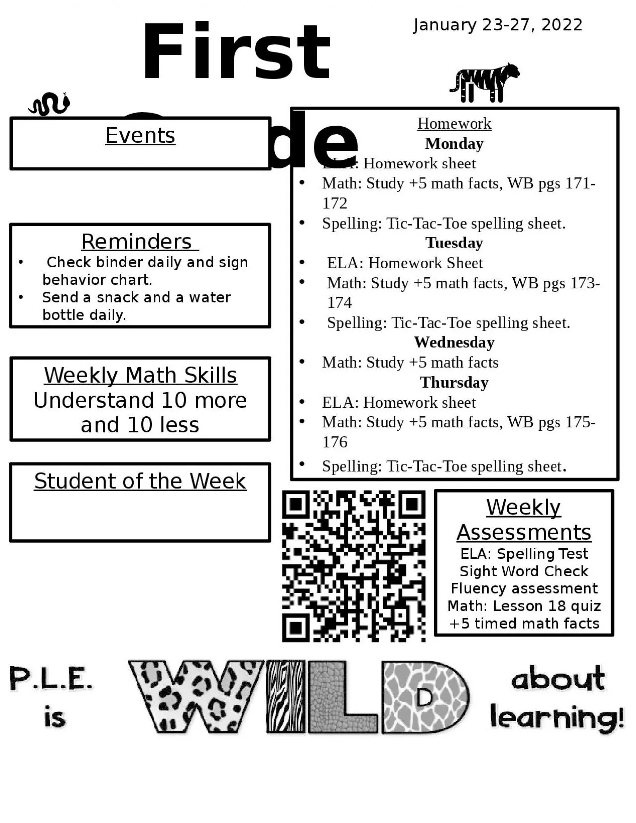 PPT-Homework Monday ELA: Homework sheet