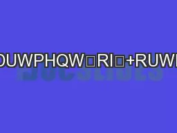 )ORZHUV‡+2:'HSDUWPHQWRI+RUWLFXOWXUHDQG/DQGVFD