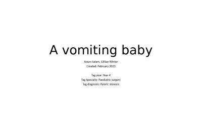 A vomiting baby Anum Salam, Gillian Winter