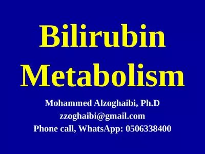 Bilirubin  Metabolism  Mohammed