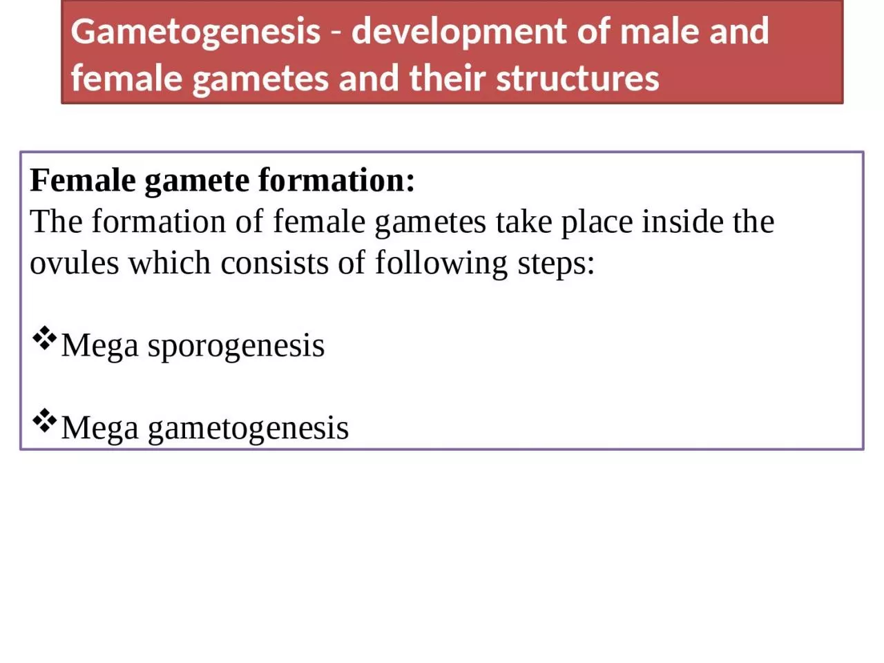 PPT-Female gamete formation: