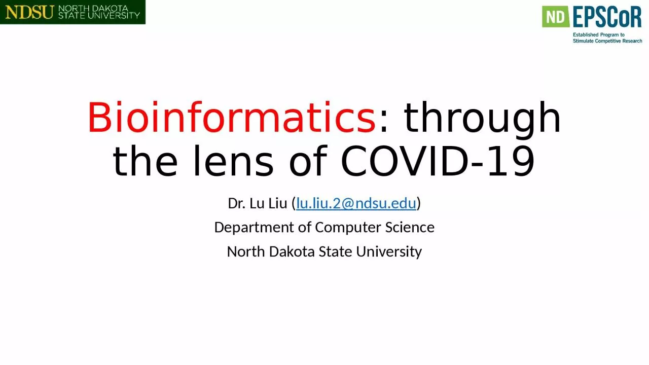 PPT-Bioinformatics : through the lens of COVID-19