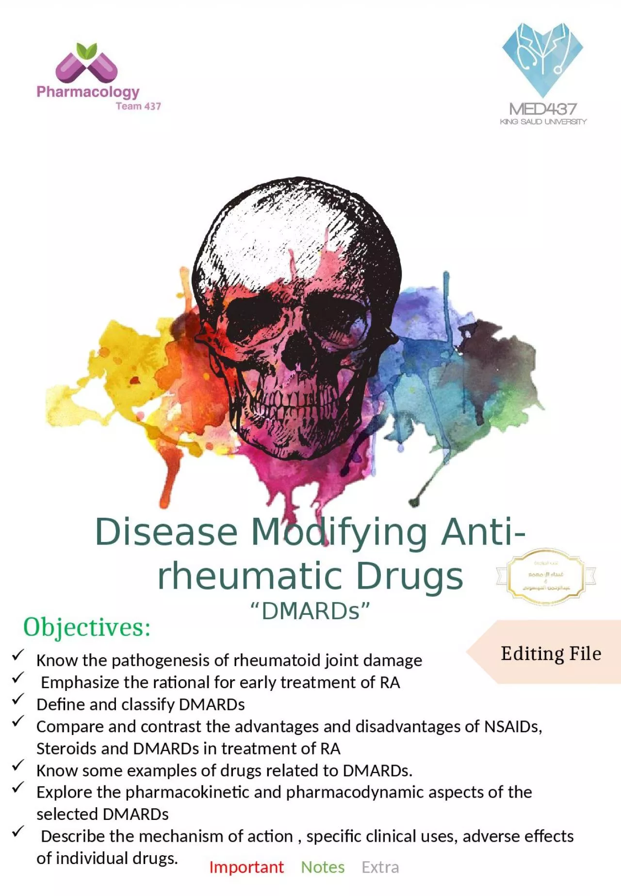 PPT-Disease Modifying Anti-rheumatic Drugs