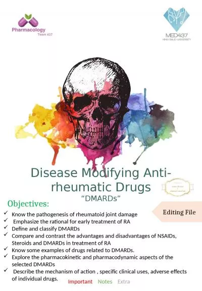 Disease Modifying Anti-rheumatic Drugs