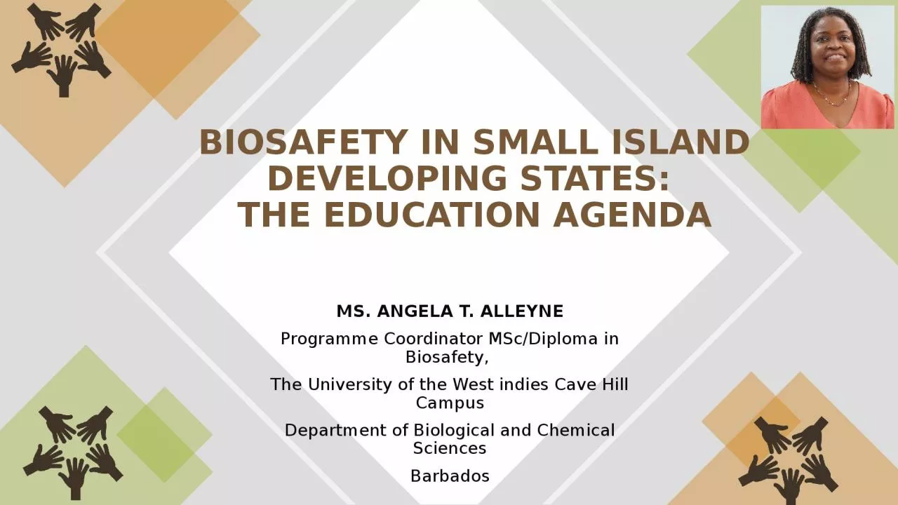 PPT-MS. ANGELA T. ALLEYNE Programme