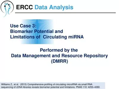 Use Case 3:  Biomarker Potential and