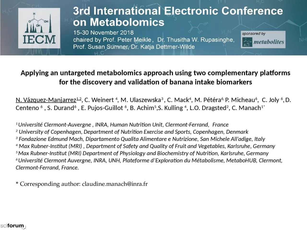 PPT-Applying an untargeted metabolomics approach using two complementary platforms for the