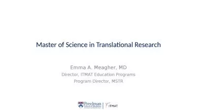 Master of Science in Translational Research