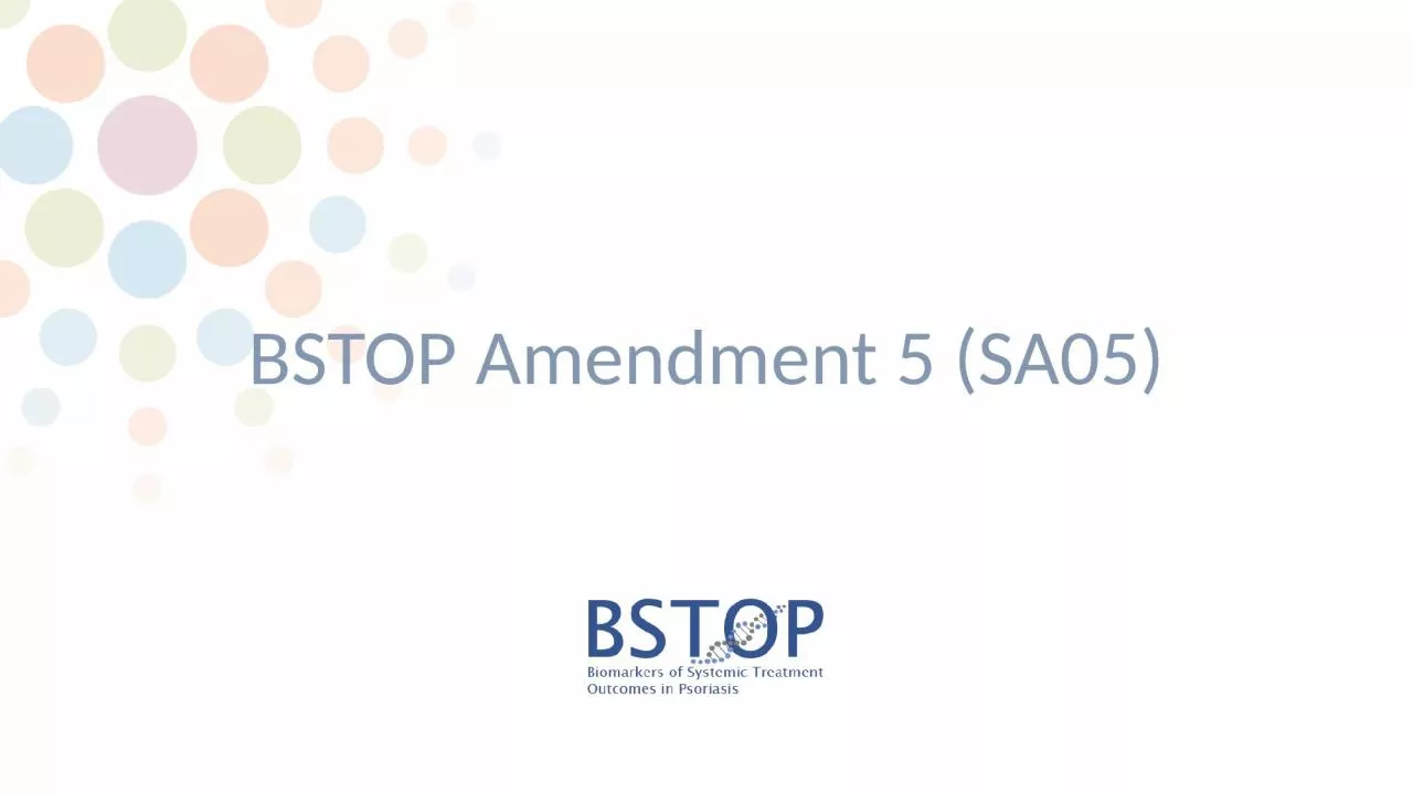 PPT-BSTOP Amendment 5 (SA05)