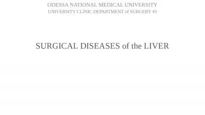 SURGICAL DISEASES of the LIVER