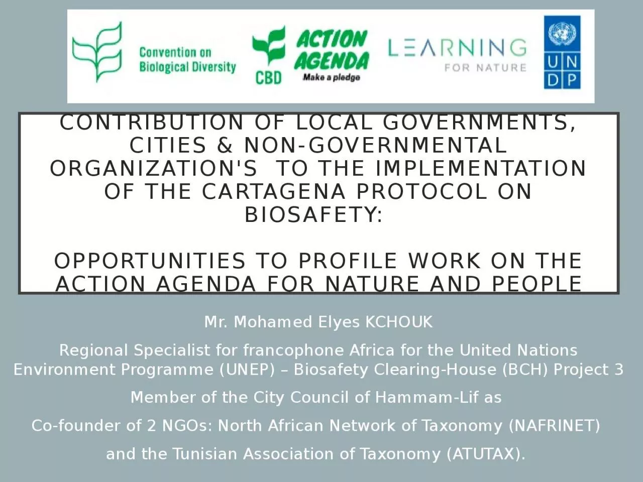 PPT-Contribution of local governments, cities & Non-governmental organization's  to the