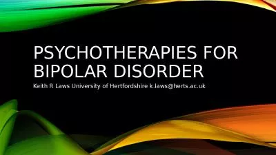 Psychotherapies for Bipolar disorder