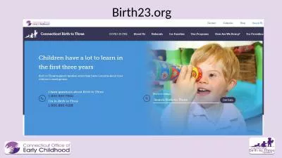 Birth23.org Connecticut’s Birth to Three System