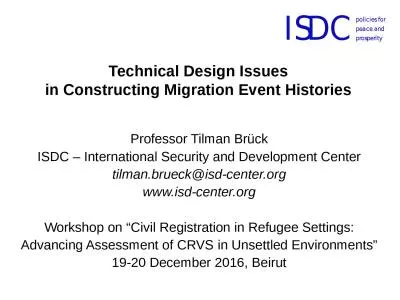 Technical Design Issues in Constructing Migration Event Histories