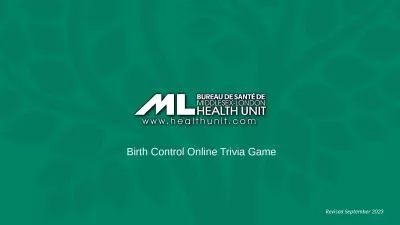 Birth Control Online Trivia Game