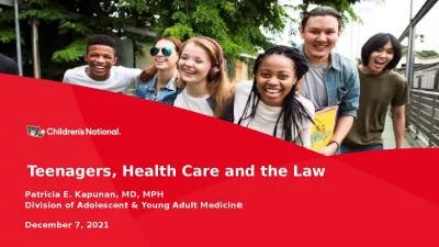 Teenagers, Health Care and the Law