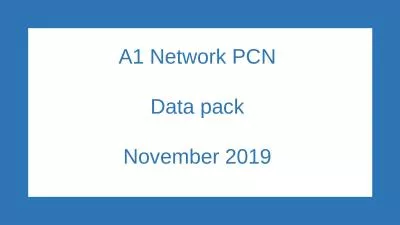 A1 Network PCN Data pack