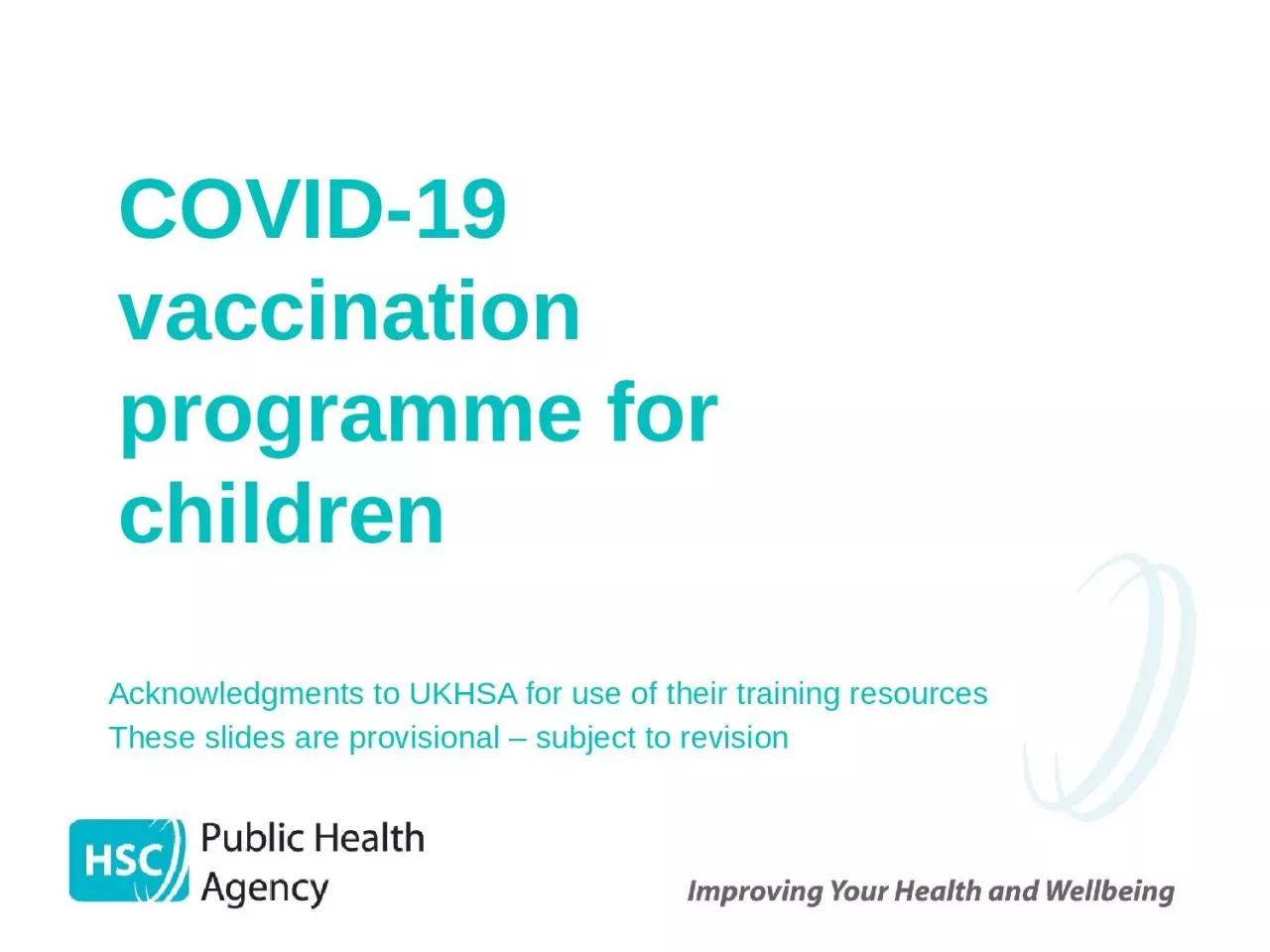 PPT-COVID-19 vaccination programme for children