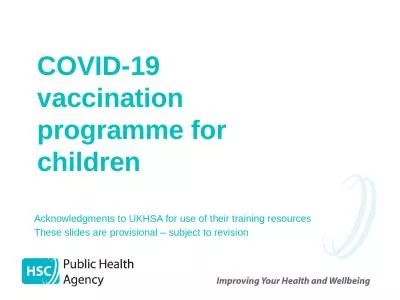 COVID-19 vaccination  programme for children