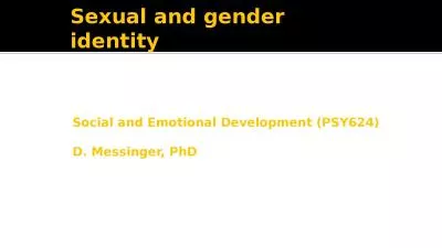 Sexual and  gender identity