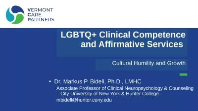 LGBTQ+ Clinical Competence and Affirmative Services